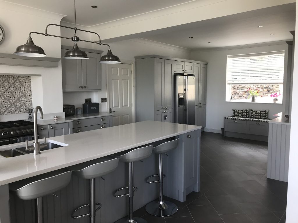 Mid Grey Shaker & White Sparkle Quartz Mid Grey Shaker & White Sparkle Quartz