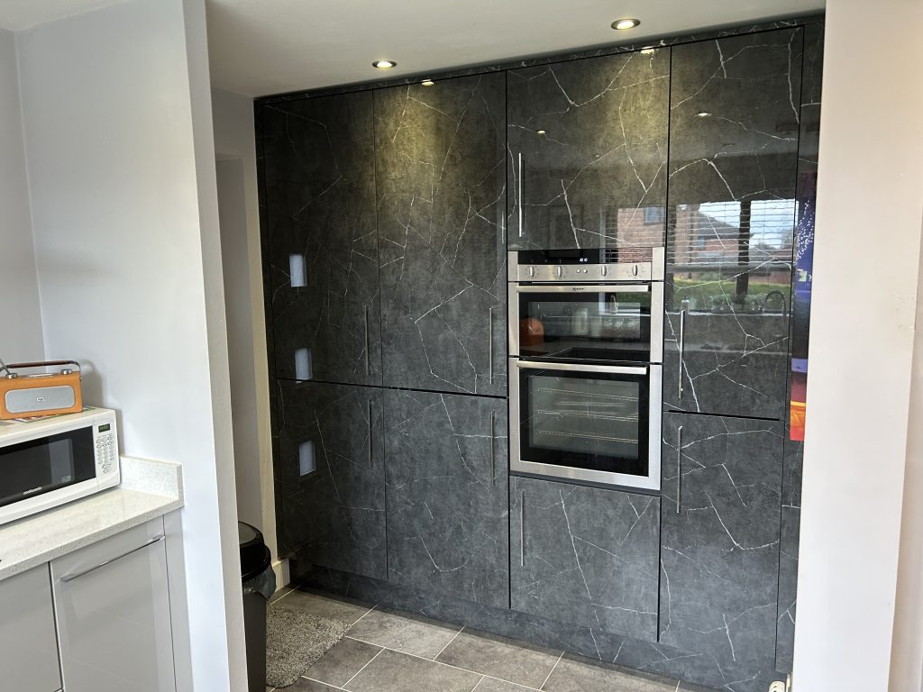 Dark Grey Marble Effect Flat Panel Doors Dark Grey Marble Effect Flat Panel Doors